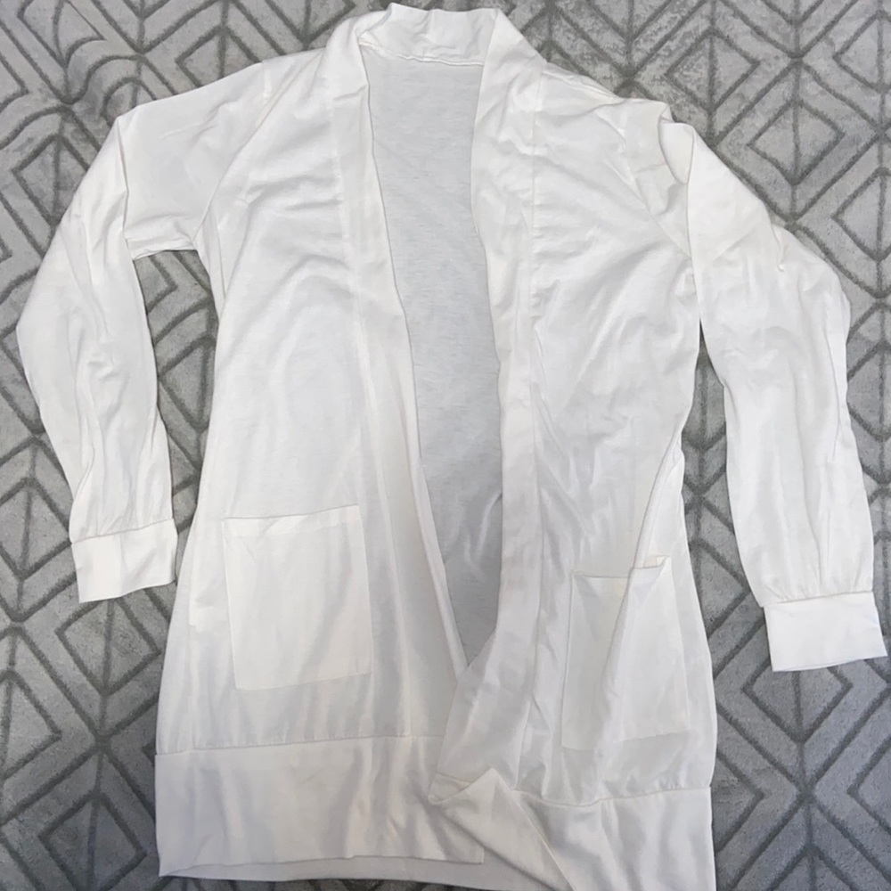 White cardigan